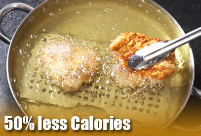 50% less calories